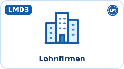 LM03 · Lohnfirmen (Kürzel FIR, Aktion: Verwalten)