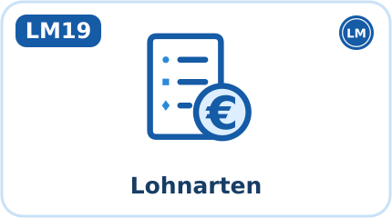 LM19 · Lohnarten (Kürzel ART, Aktion: Verwalten)
