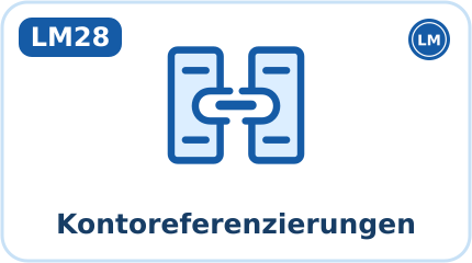 LM28 · Kontoreferenzierungen (Kürzel REF, Aktion: Verwalten)