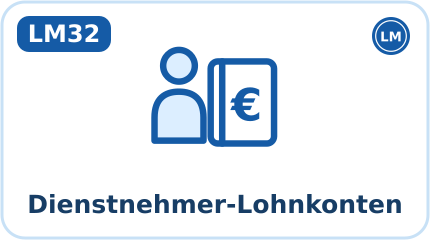 LM32 · Dienstnehmer-Lohnkonten (Kürzel DLK, Aktion: Ansehen)