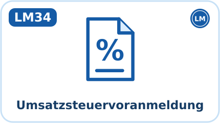 LM34 · Umsatzsteuervoranmeldung (Kürzel UVA, Aktion: Verwalten)
