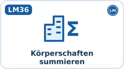 LM36 · Körperschaften summieren (Kürzel KOS, Aktion: Summieren)