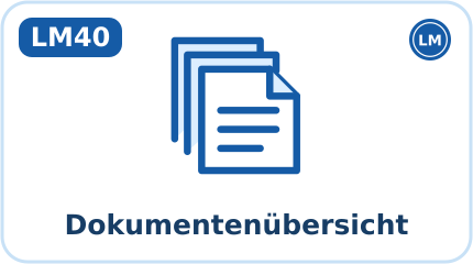 LM40 · Dokumentenübersicht (Kürzel DOK, Aktion: Ansehen)