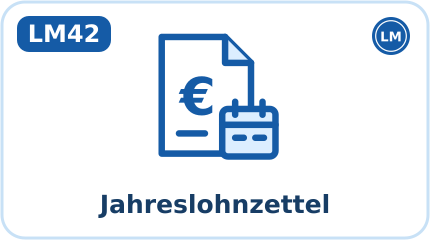 LM42 · Jahreslohnzettel (Kürzel JLZ, Aktion: Ausgabe)